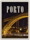 Blechschild 40x30 cm Porto Portugal Urlaub Brücke Nacht Bild Bildmotiv Reisemotiv Abenteuer Reisen Europa