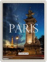 Blechschild 40x30 cm Paris France Urlaub Eiffelturm Nacht Retro Bildmotiv Reisemotiv Abenteuer Reisen Europa
