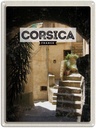 Blechschild 40x30 cm Corsica France Häuser Architektur Urlaubsort Bildmotiv Reisemotiv Abenteuer Reisen Europa Urlaub