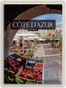 Blechschild 40x30 cm Cote d'azur Urlaub France Obstmarkt Cafe Bildmotiv Reisemotiv Abenteuer Reisen Europa