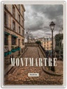 Blechschild 40x30 cm Montmartre Altstadt Bildmotiv Reisemotiv Abenteuer Reisen Straße Stadt Urlaub