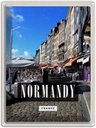 Blechschild 40x30 cm Normandy France Stadt Bildmotiv Reisemotiv Abenteuer Reisen Straße Urlaub