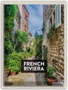 Blechschild 40x30 cm French Riviera Altstadt Bildmotiv Reisemotiv Abenteuer Reisen Straße Stadt Urlaub