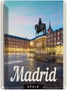 Blechschild 40x30 cm Madrid Spain Stadt Sonnenuntergang Bildmotiv Reisemotiv Abenteuer Reisen Europa Urlaub