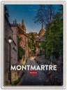 Blechschild 40x30 cm Montmartre Paris Retro Bildmotiv Reisemotiv Abenteuer Reisen Straße Stadt Urlaub
