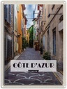 Blechschild 40x30 cm cote d'azur Mittelmeerküste Bildmotiv Reisemotiv Abenteuer Reisen Urlaub