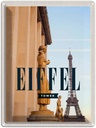 Blechschild 40x30 cm Eiffel Tower Skulpturen Bildmotiv Reisemotiv Abenteuer Reisen Dekoration Urlaub