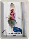 Blechschild 40x30 cm Marseille France Stadt Urlaub rue du panier Bildmotiv Reisemotiv Abenteuer Reisen Straße