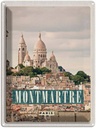 Blechschild 40x30 cm Montamartre Paris Panorama Poster Bildmotiv Reisemotiv Abenteuer Reisen Europa Urlaub