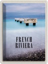 Blechschild 40x30 cm French RivieraPoster Retro Bildmotiv Reisemotiv Abenteuer Reisen Europa Urlaub