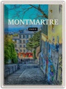 Blechschild 40x30 cm Montmartre Paris Altstadt Bildmotiv Reisemotiv Abenteuer Reisen Straße Stadt Urlaub