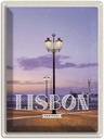 Blechschild 40x30 cm Lisbon Portugal Sonnenuntergang Bildmotiv Reisemotiv Abenteuer Reisen Europa Urlaub