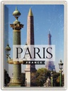 Blechschild 40x30 cm Paris France Urlaub Retro Architektur Bildmotiv Reisemotiv Abenteuer Reisen Straße Stadt