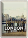 Blechschild 40x30 cm London Architektur Bildmotiv Reisemotiv Abenteuer Reisen Straße Stadt Urlaub