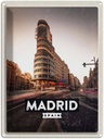 Blechschild 40x30 cm Madrid Die Europa Urlaub Calle Gran Vía Shopping Bildmotiv Reisemotiv Abenteuer Reisen