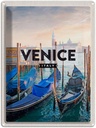 Blechschild 40x30 cm Venice Venedig Urlaub Boote Meer Bildmotiv Reisemotiv Abenteuer Reisen Straße Stadt
