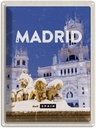 Blechschild 40x30 cm Madrid Spanien Urlaub Winter Nacht Trip Bildmotiv Reisemotiv Abenteuer Reisen Europa