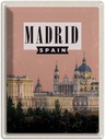Blechschild 40x30 cm Madrid Catedral Stadt Urlaub de la Almudena Bildmotiv Reisemotiv Abenteuer Reisen Straße