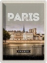 Blechschild 40x30 cm Paris Frankreich Architektur Abenteuer Reisen Straße Stadt Urlaub