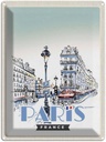Blechschild 40x30 cm Paris Frankreich Stadt Kunstbild Bildmotiv Reisemotiv Abenteuer Reisen Europa Urlaub
