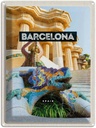 Blechschild 40x30 cm Barcelona Spanien Urlaub Park Trip Bildmotiv Reisemotiv Abenteuer Reisen Straße Stadt