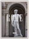 Blechschild 40x30 cm Rom Italien StatueReiseziel Bildmotiv Reisemotiv Abenteuer Reisen Straße Stadt Urlaub