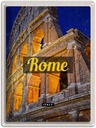 Blechschild 40x30 cm Rom Italien Urlaub Colosseum Antik Bildmotiv Reisemotiv Abenteuer Reisen Straße Stadt