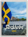 Blechschild 40x30 cm Stockholm Schweden Bootstur Meer Bildmotiv Reisemotiv Abenteuer Reisen Europa Urlaub