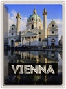 Blechschild 40x30 cm Wien Österreich Karlskirche Reise Bildmotiv Reisemotiv Abenteuer Reisen Europa Urlaub