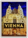 Blechschild 40x30 cm Wien Österreich Stephansdom Bildmotiv Reisemotiv Abenteuer Reisen Straße Stadt Urlaub
