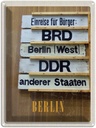 Blechschild 40x30 cm Berlin DE Straße Stadt Urlaub BRD DDR West Bild Bildmotiv Reisemotiv Abenteuer Reisen