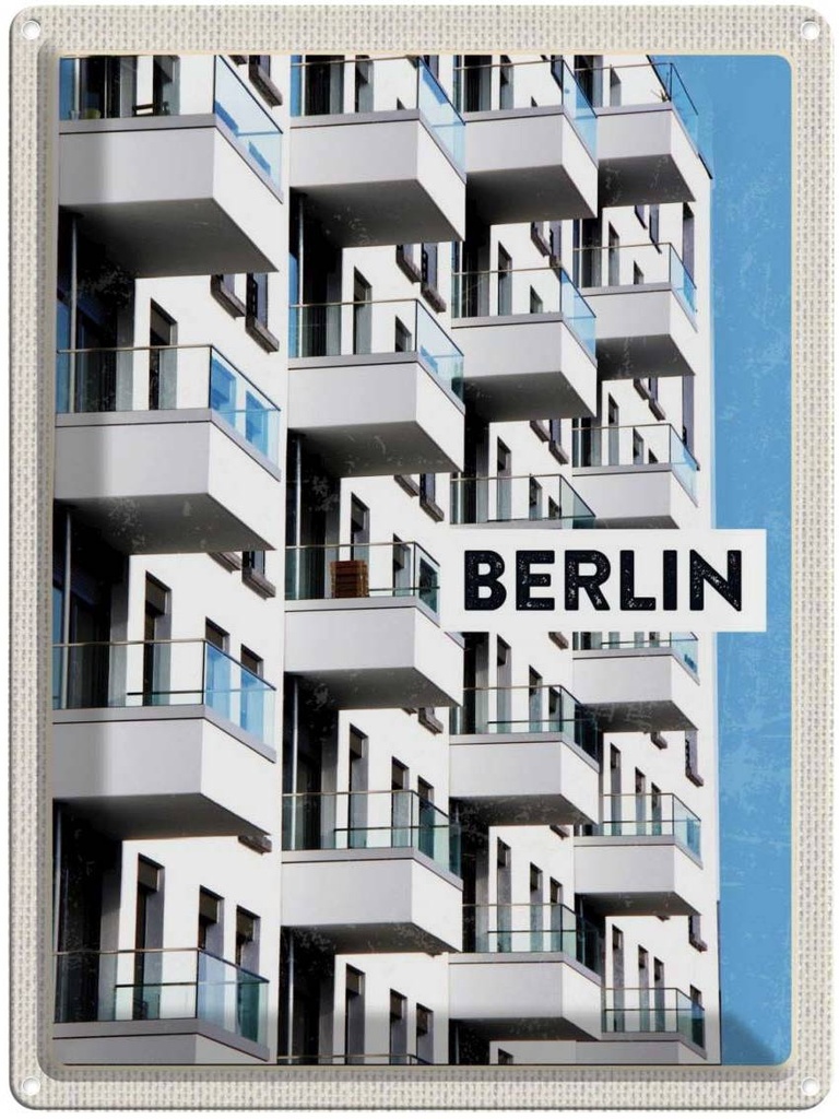 Blechschild 40x30 cm Berlin Deutschland Neu Gebäude Trip Bildmotiv Reisemotiv Abenteuer Reisen Urlaub
