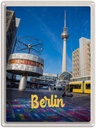 Blechschild 40x30 cm Berlin Deutschland Uhr Alexanderplatz Bildmotiv Reisemotiv Abenteuer Reisen Urlaub