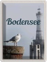 Blechschild 40x30 cm Bodensee Deutschland Leuchtturm Bildmotiv Reisemotiv Abenteuer Reisen Urlaub