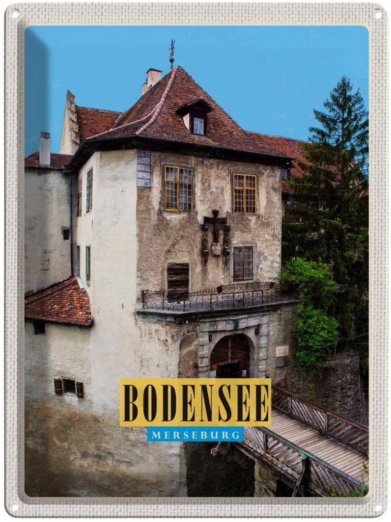 Blechschild 40x30 cm Bodensee Deutschland Merseburg Bildmotiv Reisemotiv Abenteuer Reisen Urlaub