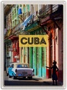 Blechschild 40x30 cm Cuba Karibik Oldtimer Haus Gasse Bildmotiv Reisemotiv Abenteuer Reisen Urlaub