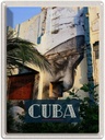Blechschild 40x30 cm Cuba Karibik Gemälde auf Hauswand Bildmotiv Reisemotiv Abenteuer Reisen Urlaub