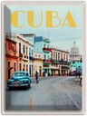 Blechschild 40x30 cm Cuba Karibik Stadtzentrum Stadt Bildmotiv Reisemotiv Abenteuer Reisen Urlaub