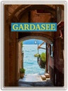 Blechschild 40x30 cm Gardasee Italien SeeSommer Bildmotiv Reisemotiv Abenteuer Reisen Europa Urlaub