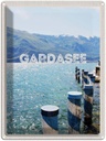 Blechschild 40x30 cm Gardasee Italien Urlaub See Gebirge Reise Bildmotiv Reisemotiv Abenteuer Reisen Europa