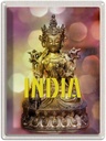 Blechschild 40x30 cm Indien Skulptur Buddhistische Göttin Bildmotiv Reisemotiv Abenteuer Reisen Urlaub