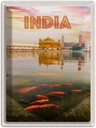 Blechschild 40x30 cm Indien Tempel Amritsar Heilliger See Bildmotiv Reisemotiv Abenteuer Reisen Urlaub