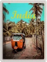Blechschild 40x30 cm Indien Straße Urlaub Tuk Taxi Asien Bildmotiv Reisemotiv Abenteuer Reisen