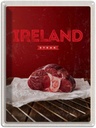 Blechschild 40x30 cm Irland bestes rotes Steak im Ofen Essen Trinken