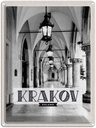 Blechschild 40x30 cm Krakow Kleinpolen Urlaub schwarz weiß Gang Bildmotiv Reisemotiv Abenteuer Reisen Europa