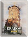 Blechschild 40x30 cm Krakow Turm Urlaub Gemälde Trip Bildmotiv Reisemotiv Abenteuer Reisen Straße Stadt