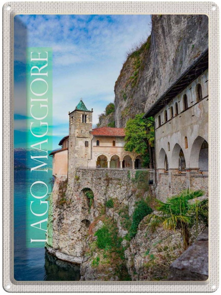 Blechschild 40x30 cm Isola Bella Borromäische Inseln Bildmotiv Reisemotiv Abenteuer Reisen Urlaub