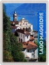Blechschild 40x30 cm Lago Maggiore Europa Urlaub Aussicht auf Meer Stadt Bildmotiv Reisemotiv Abenteuer Reisen