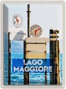 Blechschild 40x30 cm Lago Maggiore Europa Urlaub Uhr Zeit Meer Gebirge Bildmotiv Reisemotiv Abenteuer Reisen