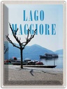 Blechschild 40x30 cm Lago Maggiore Urlaub Boote Schifftour Meer Bildmotiv Reisemotiv Abenteuer Reisen Europa